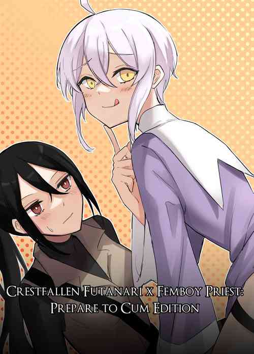Maou Toubatsu Shippai Heroine Gisei Normal End de Utsu ni Natta Koutensei Futanari Kenshi to Otokonoko Shinkan no Hanashi | Crestfallen Futanari x Femboy Priest: Prepare to Cum Edition