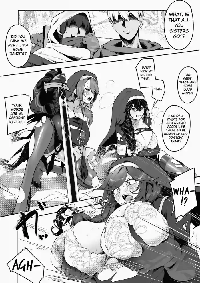 Nuns Defeated By Bandits - Skeb Request